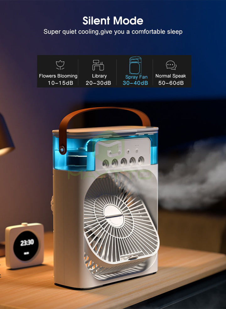 Portable Air Conditioner with Cooling Fan and Ice Tray, 900ML Evaporative Personal Air Cooler